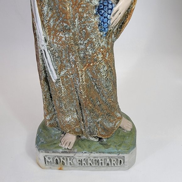Figurine Monk Ekkehard Gourmet Gifts Selection Capodimonte Porcelain Italy 13" - Picture 4 of 6